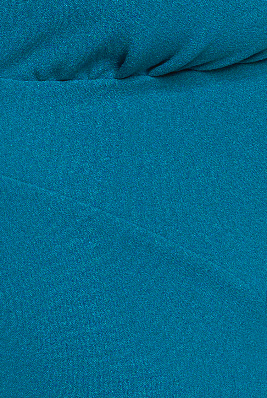 Scuba Crepe Twist Cutout Maxi Dress - Teal Blue DR4374