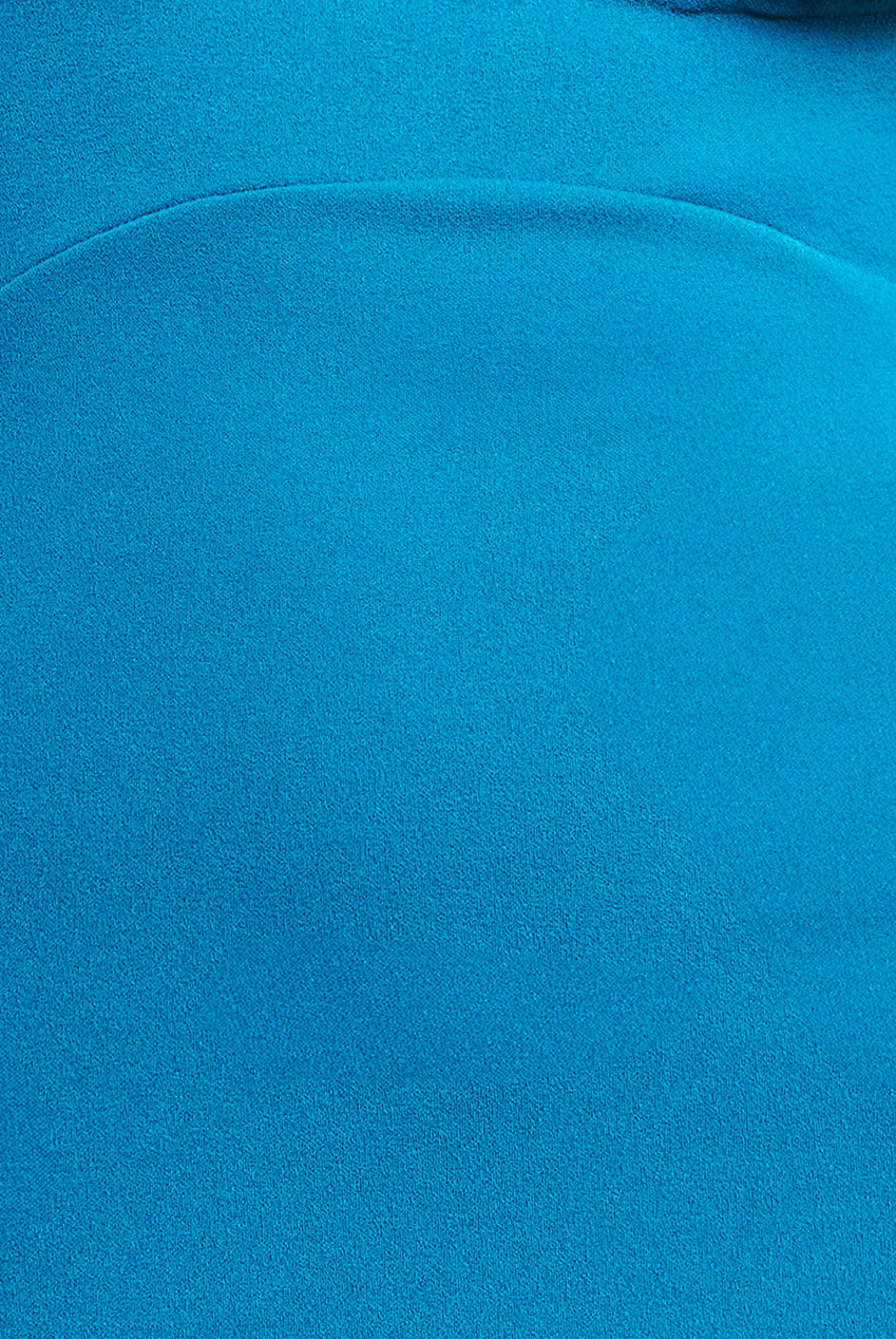 Scuba Crepe Twist Cutout Maxi Dress - Teal Blue DR4374