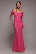 Front Knot Twist  Maxi Dress - Magenta by Goddiva