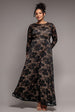Scalloped Lace A-Line Maxi Dress - Black by Goddiva Plus