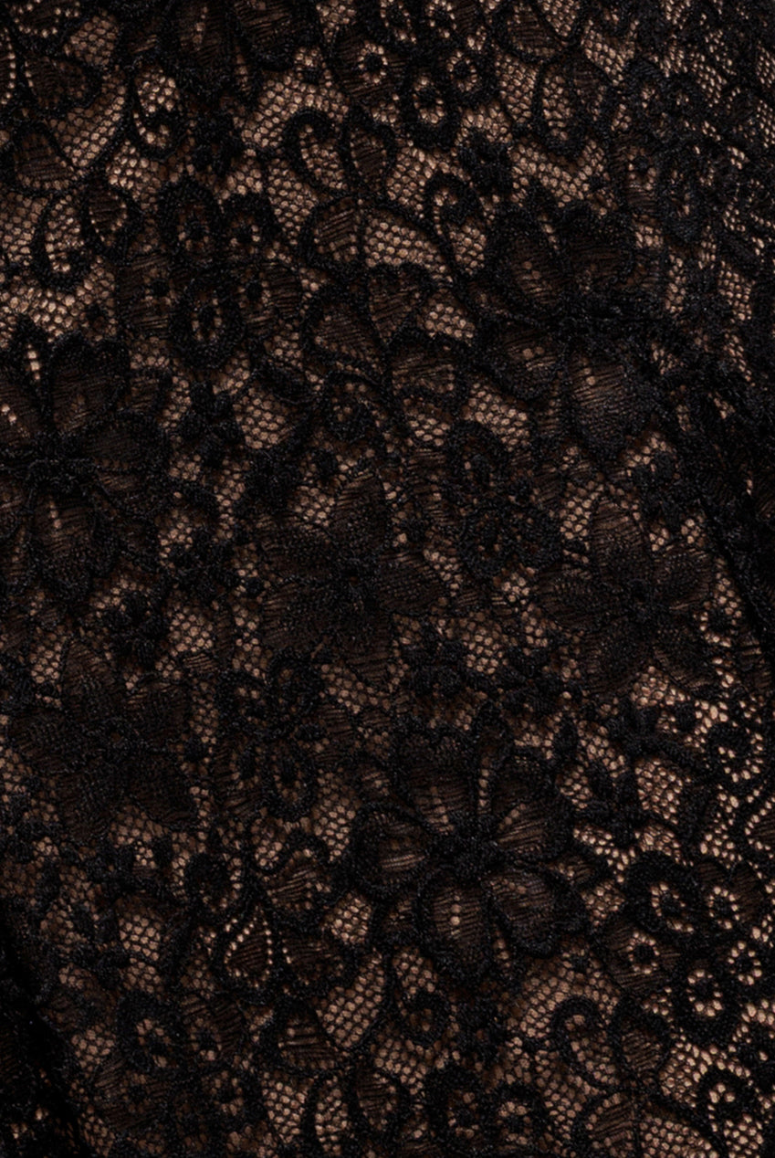 Short Sleeve A-line Midi Wednesday Addams-Inspired Halloween Costume - Black DR4498-HAL