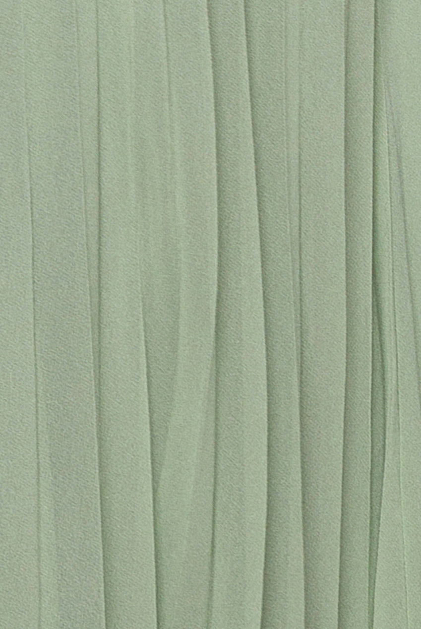 Cowl Neck One Shoulder A Line Chiffon Maxi Dress - Sage Green DR4506