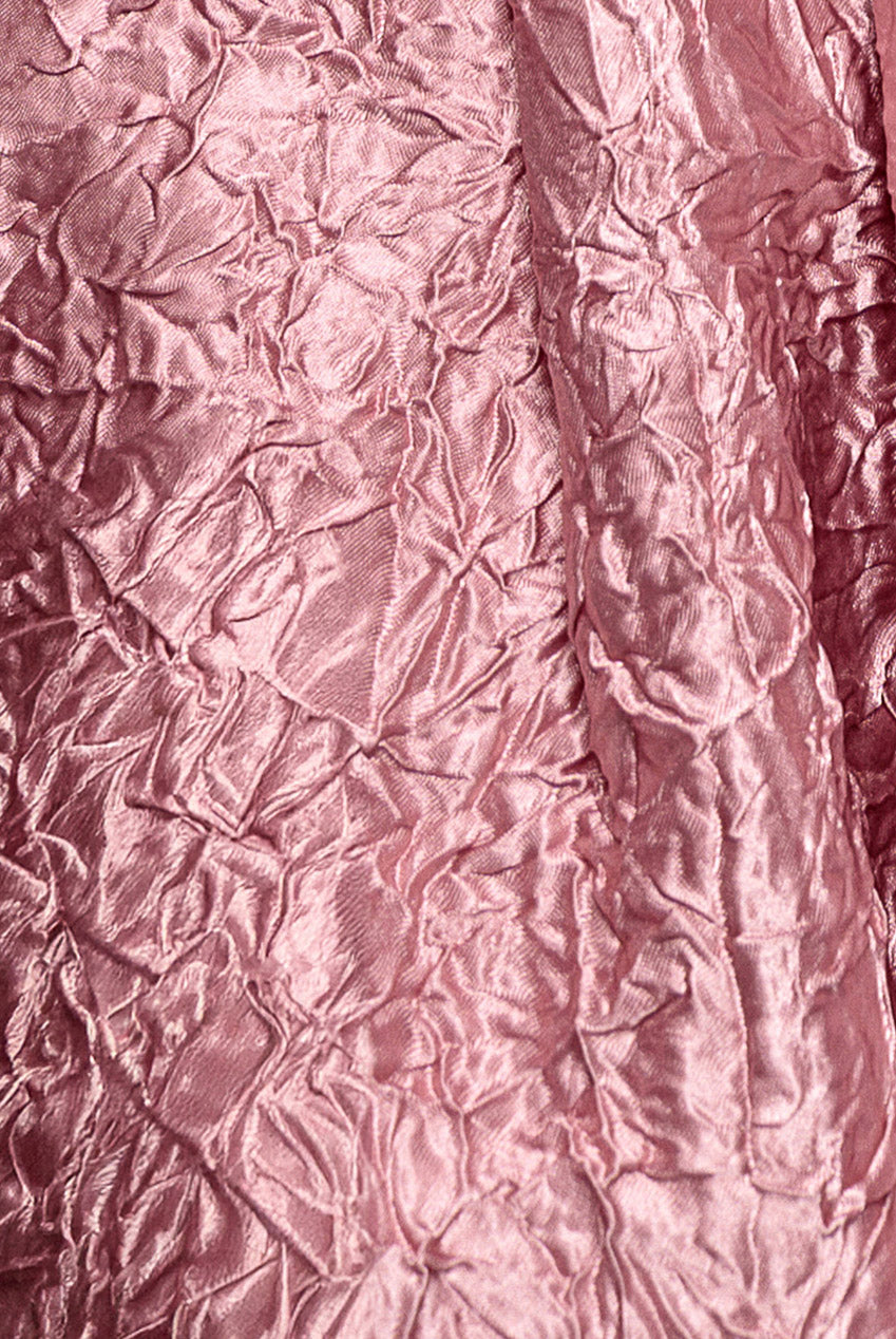 Crushed Satin Sleeveless A Line Midi Dress - Blush Pink DR4551