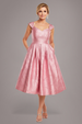 Crushed Satin Sleeveless A Line Midi Dress - Blush Pink by Goddiva
