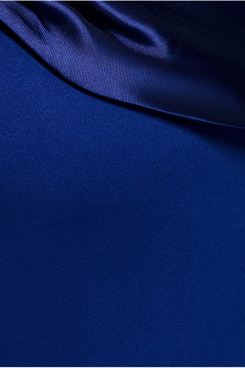Satin Twist One Shoulder Maxi Dress - Royal Blue DR4576QZ