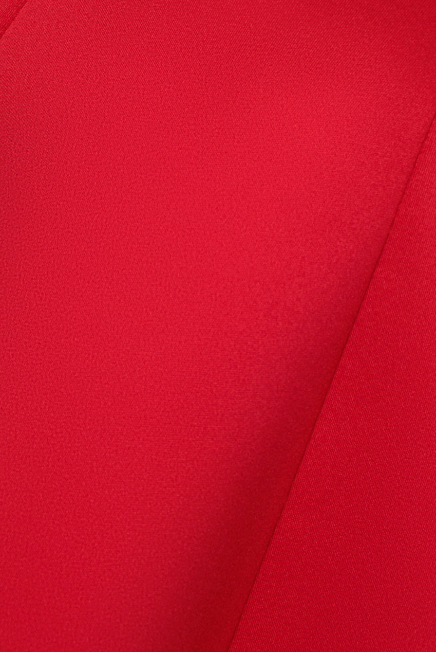 Diamante Embellished Neck A-Line Mini Dress - Red DR4598