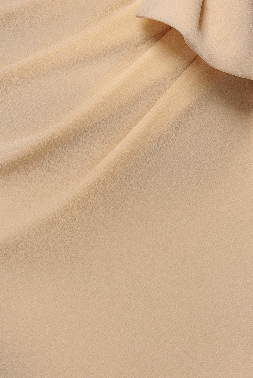 One Shoulder Cowl With Bow Detail Maxi Dress - Butter Yellow DR4606