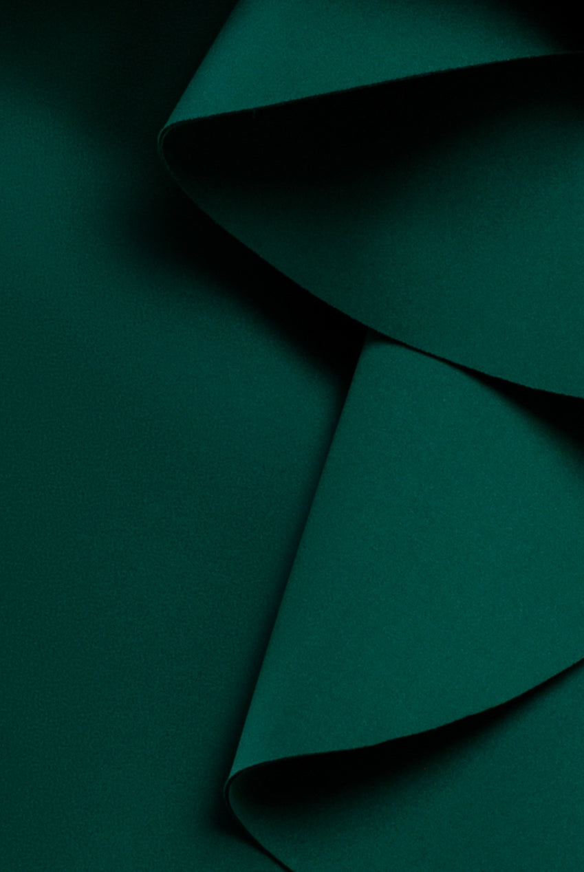 Boobtube Peplum  Waterfall Frill Maxi Dress - Emerald Green DR4738