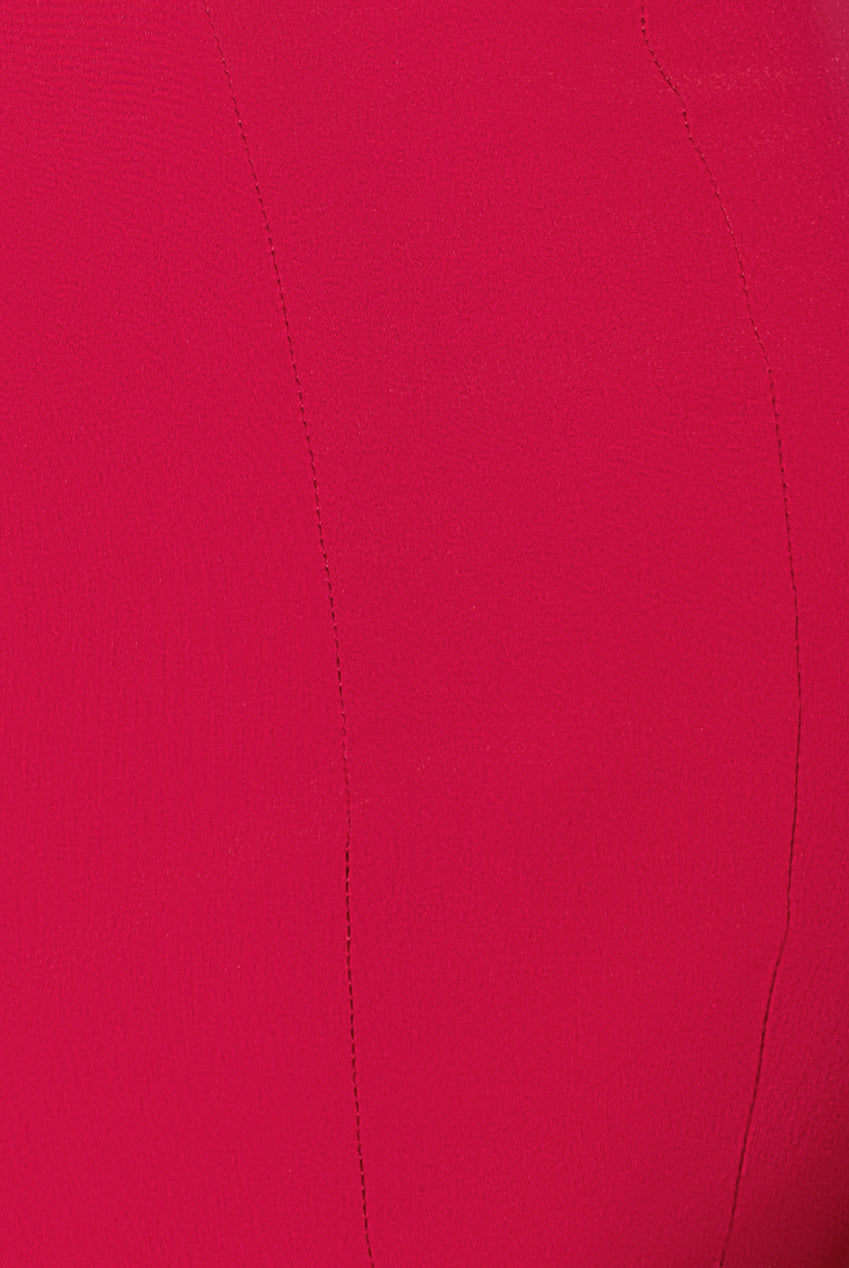 Bardot Bow Neck Maxi Dress - Red DR4809