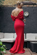 Bardot Bow Neck Maxi Dress - Red by Goddiva
