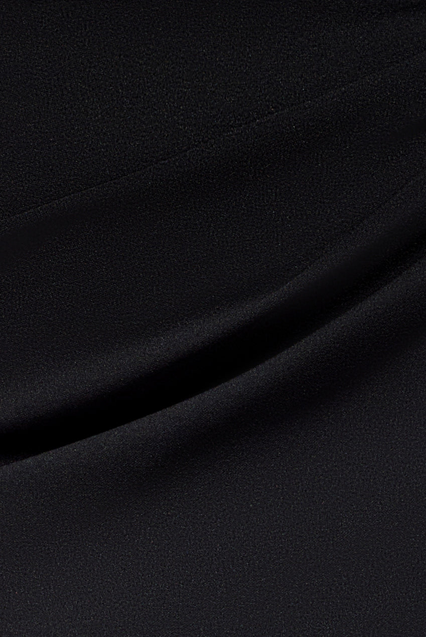 Jacquard Puff Sleeve Sweetheart Scuba Maxi Dress - Black DR4819