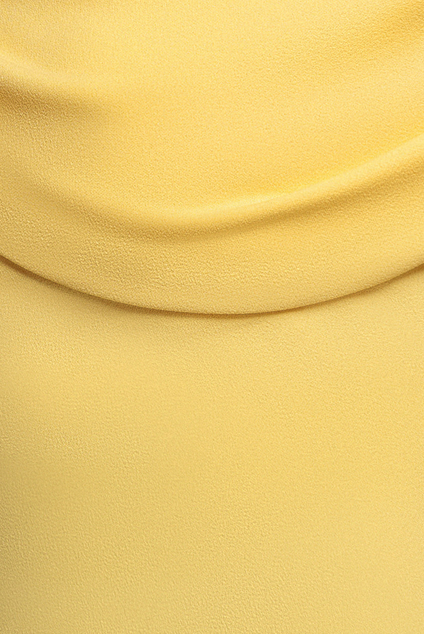 Sash One Shoulder Bardot Maxi Dress - Butter Yellow DR4830