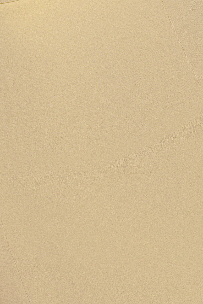 Chiffon Cowl Off Shoulder Wing Tiered Midi Dress - Butter Yellow DR4843