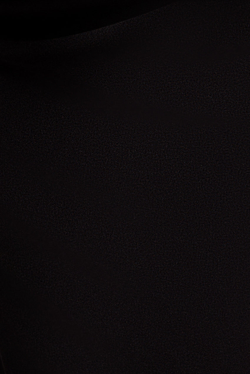 Petal Bow Sleeve Frill Midi Dress - Black DR4870