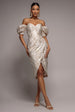 Puff Sleeve Sweetheart Midi Dress - Cream by Goddiva