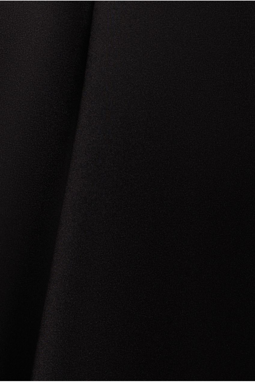 Scuba & Polka Mesh Off The Shoulder Midi Dress - Black DR5016