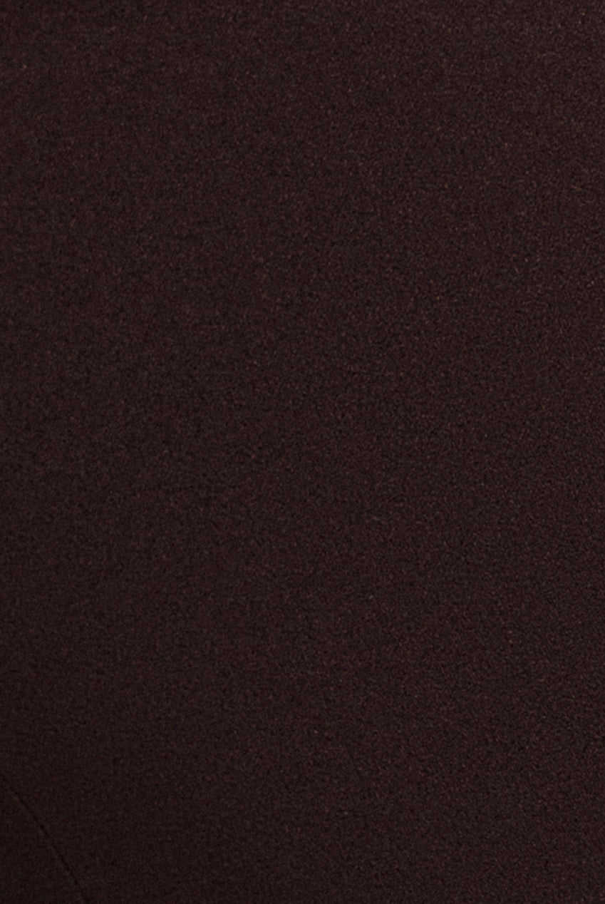 Scuba & Velvet Satin Halterneck Midi Dress With Back Sash - Brown DR5022