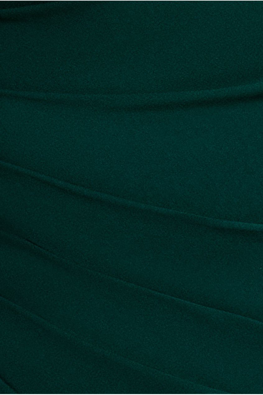 One Shoulder Cape Sleeve Maxi Dress - Emerald Green DR5041