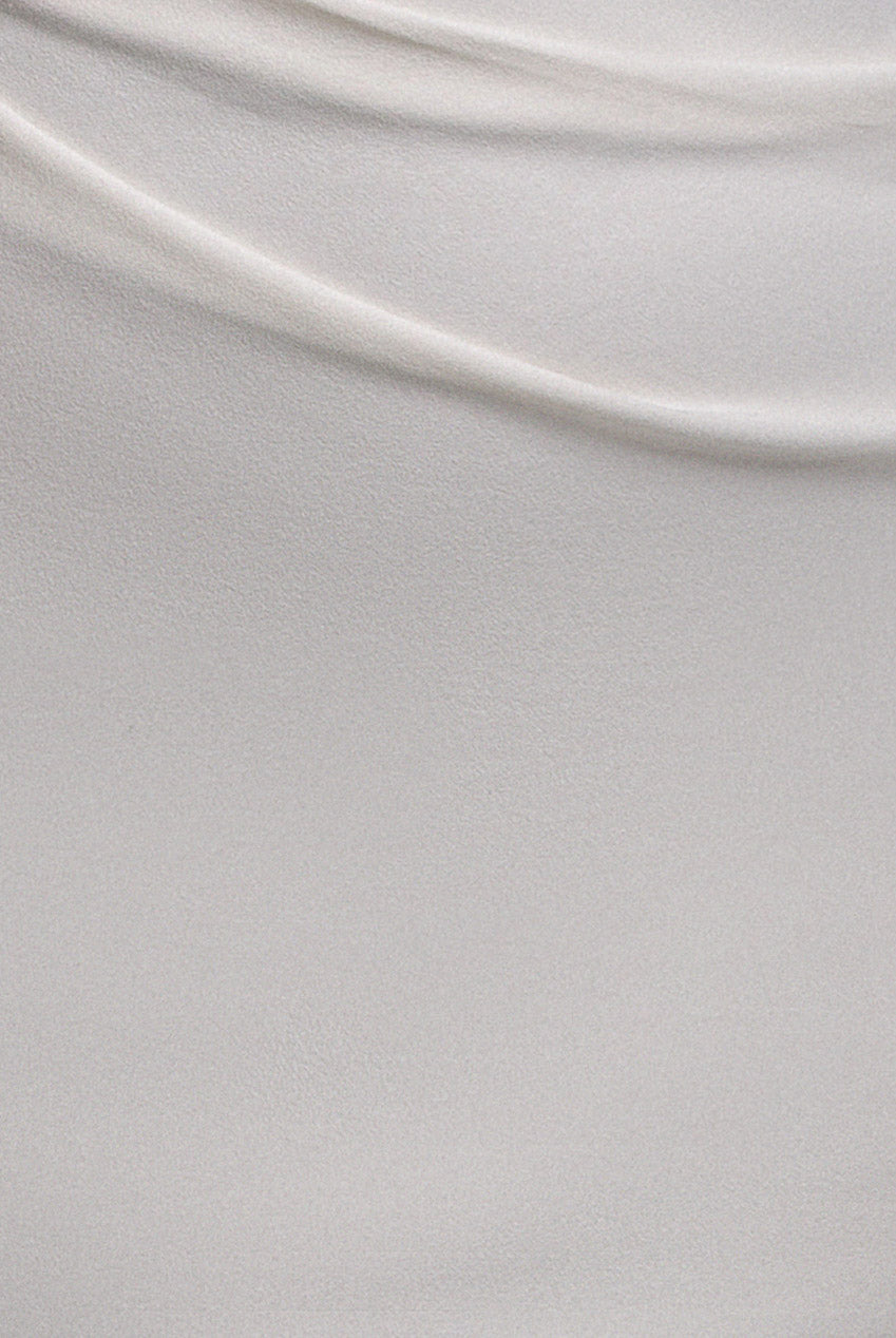 One Shoulder Cape Sleeve Maxi Dress - White DR5041