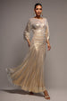 Gravity Defying Naked Maxi Dress - Gold by Goddiva