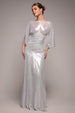 Pre-Order: Gravity Defying Naked Maxi Dress - Silver by Goddiva