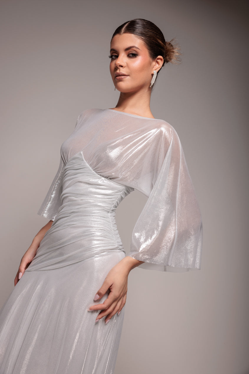 Pre-Order: Gravity Defying Naked Maxi Dress - Silver DR5051