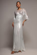 Gravity Defying Naked Maxi Dress - Silver by Goddiva