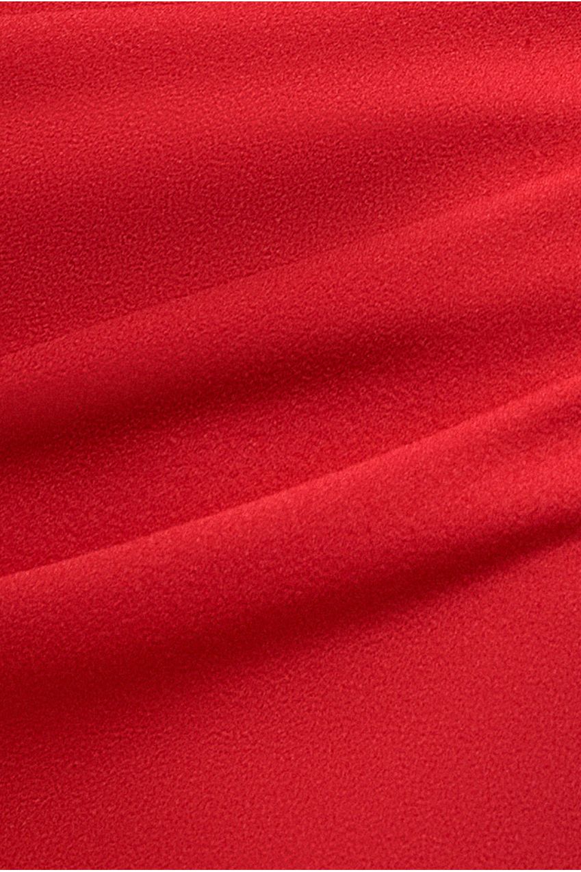 Off The Shoulder Satin Bow Neck Maxi Dress - Red DR5073