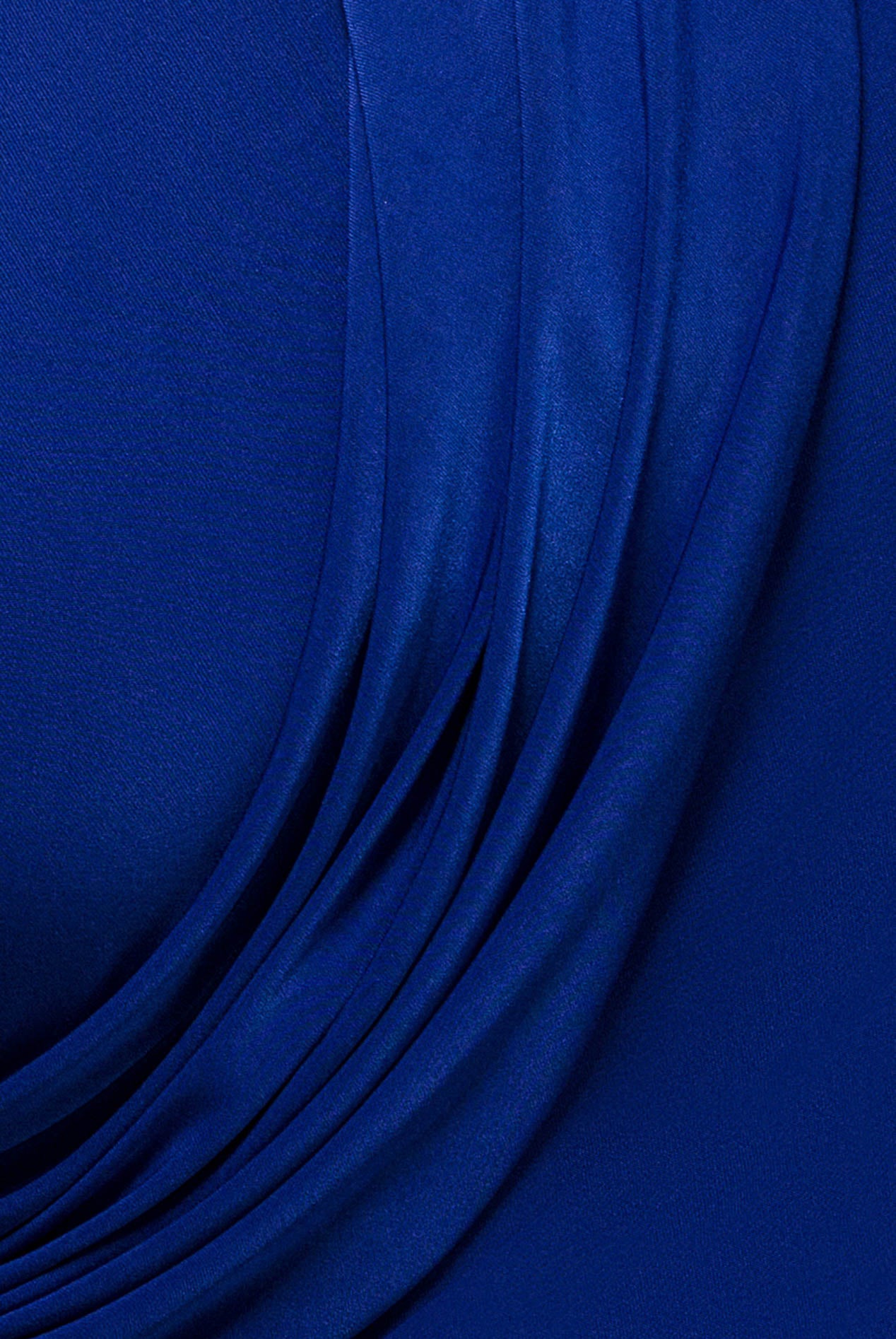 Off Shoulder Gathered Panel Soft Touch Maxi Dress - Royal Blue DR5087