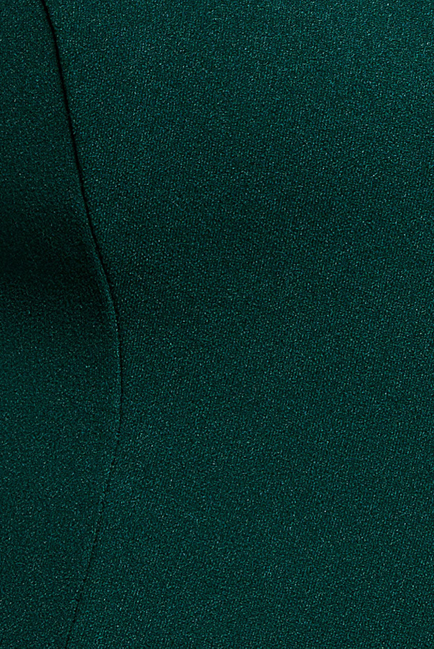 Capped Sleeve V Neck Pleated Fit & Flare Maxi Dress - Emerald Green DR5117