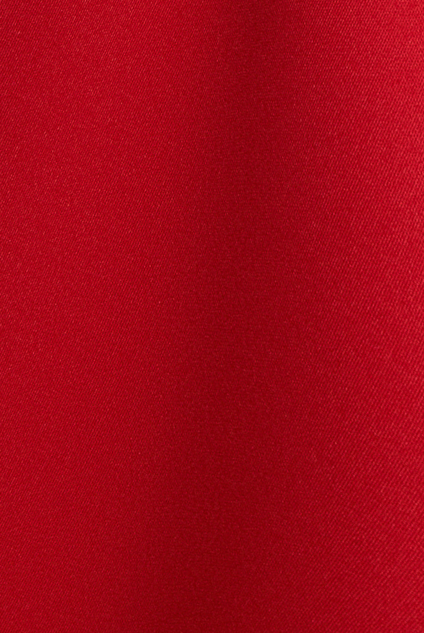 Bardot Plunge Neck Bow Sleeve Skater Mini Dress - Red DR5125