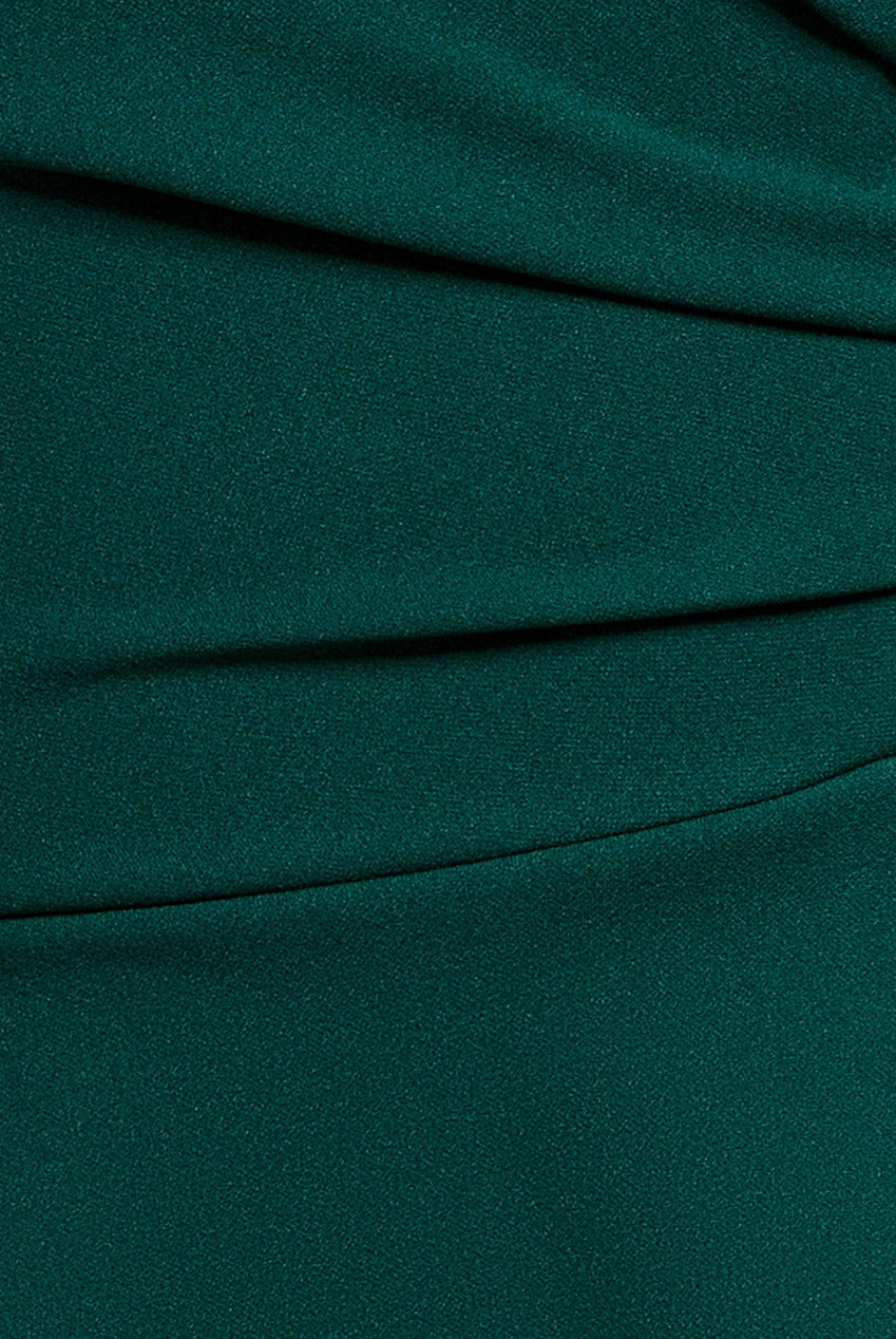 Cap Sleeve Sweetheart Peplum Scuba Maxi Dress - Emerald Green DR5302