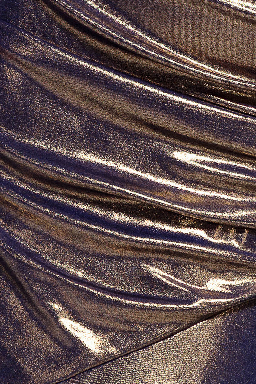 Side Gathered Slant Tiered Front Wrap Mermaid Maxi Dress - Dark Gold DR5394