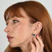 Dacia Silver Emerald Earrings by Cachet London