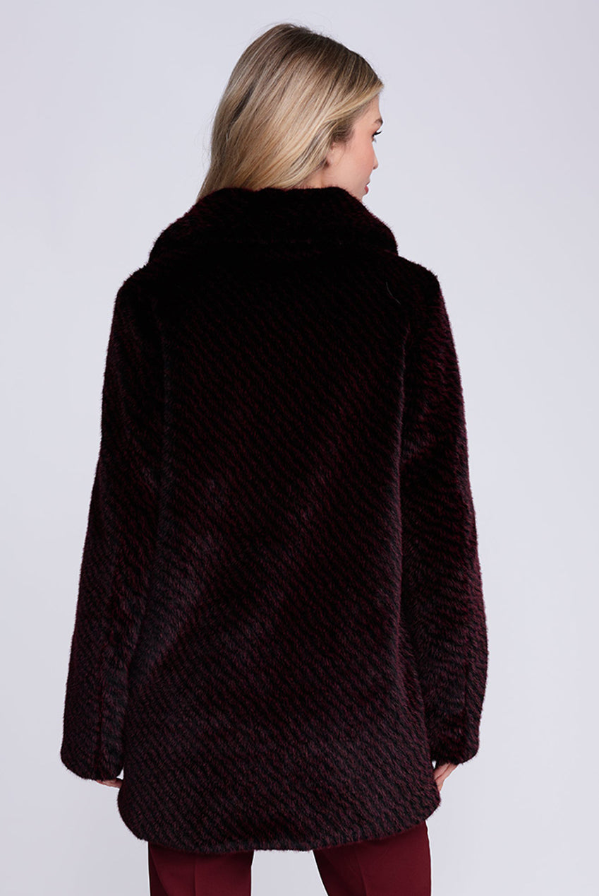 Donatella Coat - Burgundy DON001-RED022