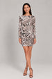 Emily Leopard Print Mini Dress by Honor Gold