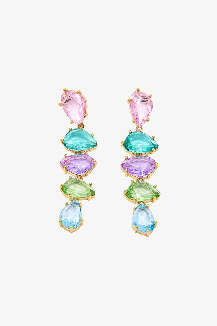 Hanabi Mixed Stone Drop Earrings US01-11854