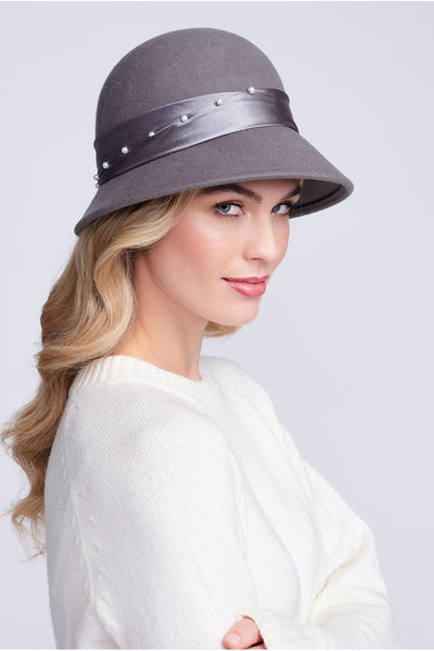 Grey - Estelle Hat - Grey by Pia Rossini