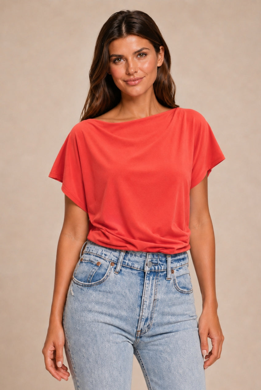 Finley Orange Batwing Top FINLEY_ORANGE-TOP