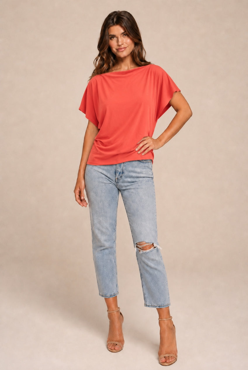 Finley Orange Batwing Top FINLEY_ORANGE-TOP