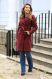 Wool Blend Collared Wrap Coat by Double Second