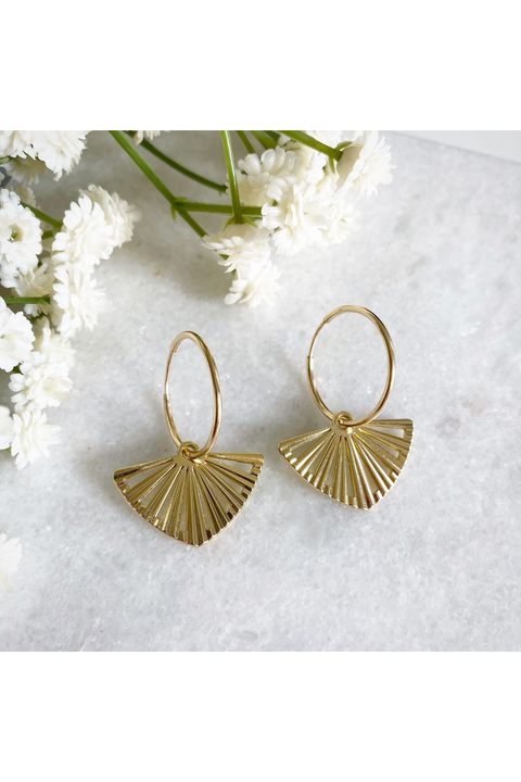 Wisteria London Fan Hoop Earrings