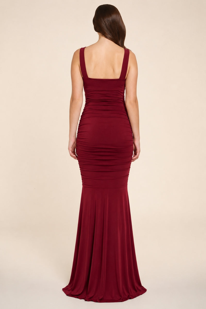 Gabby Berry Maxi Dress With Fishtail HG-GABBY-BERRY-MAXI