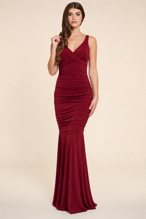 Gabby Berry Maxi Dress With Fishtail by Honor Gold