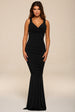 Gabby Black Maxi Dress With Fishtail by Honor Gold