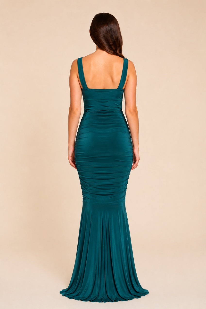Gabby Green Fishtail Bridesmaids Maxi Dress HG-GABBY-MAXI-GREEN