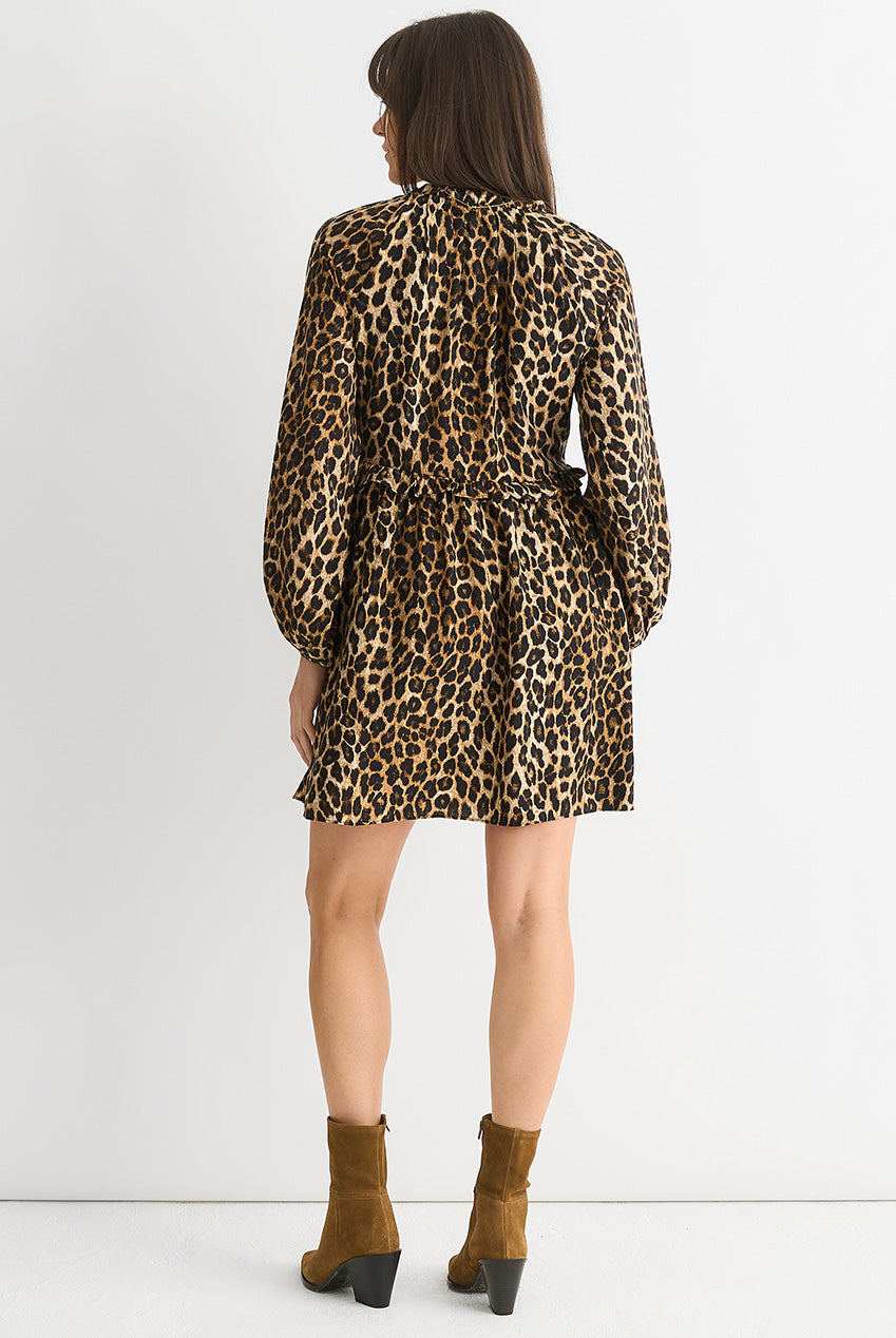 Brown Animal Smock Mini Dress GL1271
