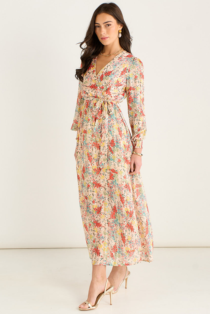 Multi Jacquard Chiffon Midi Dress GL1618