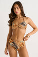Animal Floral Print Bikini Bottom by Gini London