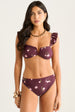 Mulberry Floral Printed Bikini Bottom by Gini London